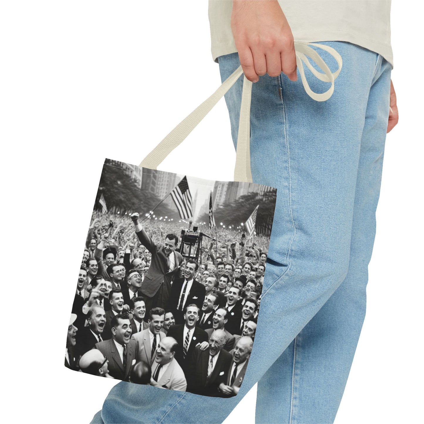 Vintage Political Rally Tote Bag — Retro Campaign Poster Design