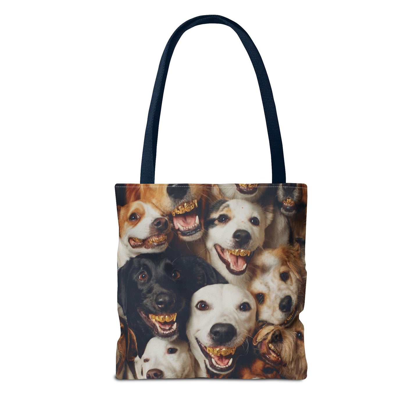 Happy Pack Dog Faces Tote Bag –