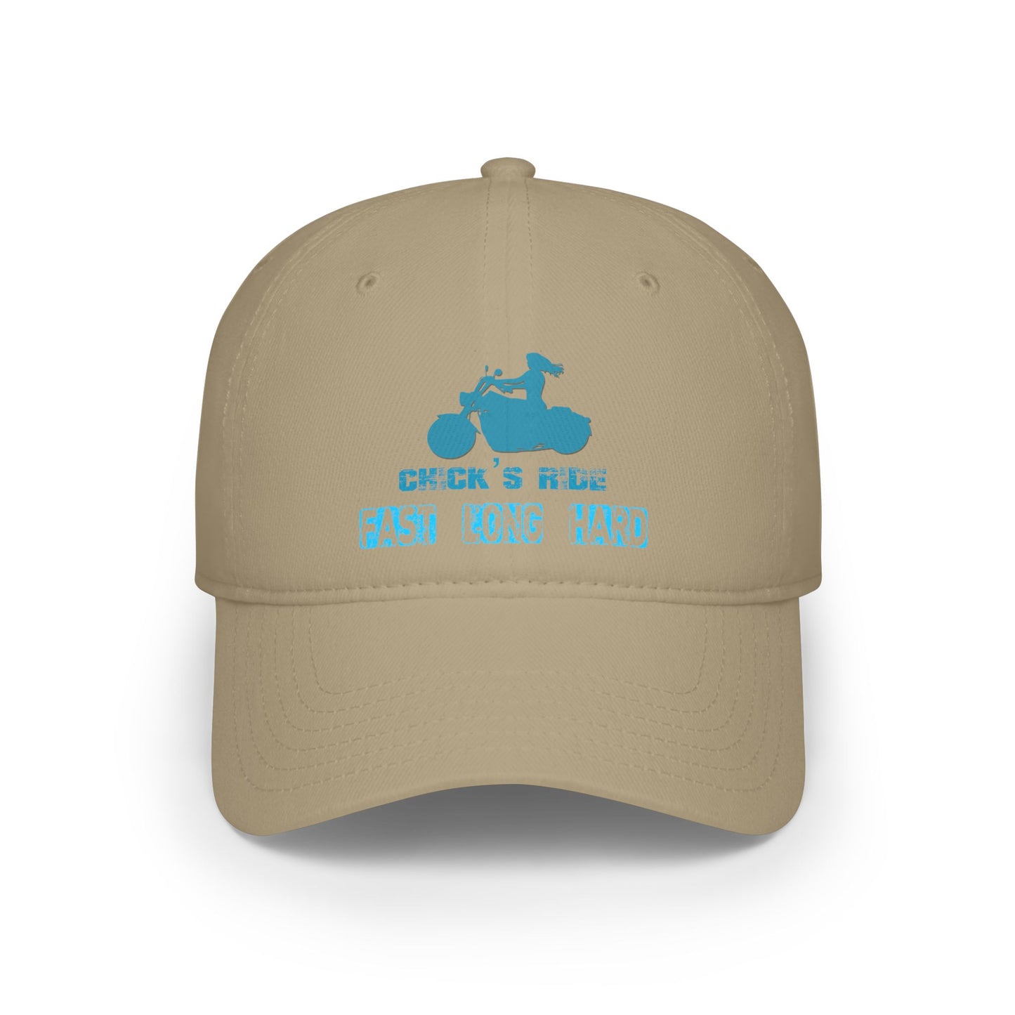 Chick Rides, Fast Hard Long Low Profile Baseball Cap