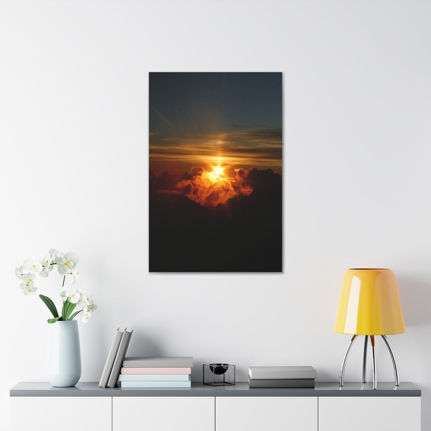 Sunrise on to of a volcano in Maui, Hawaii Canvas Gallery Wraps