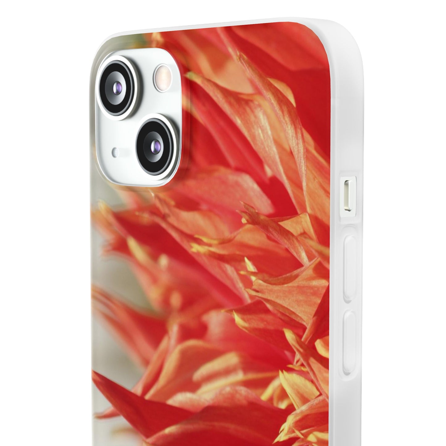 Red Dahlia Floral Phone Case — Slim Flexible Protective Cover