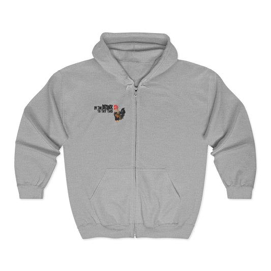 Zip Hoodie – 'Am Too Proud to Try This Rooster' Sweatshirt