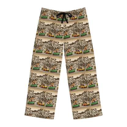 Cats Riding in Cars Men's Pajama Pants (AOP)