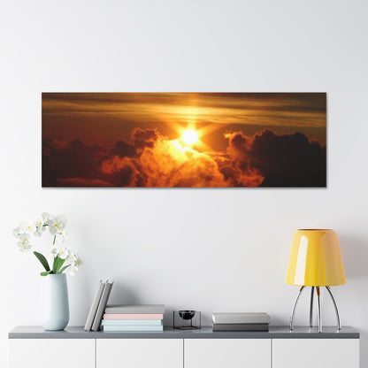 Sunrise on to of a volcano in Maui, Hawaii Canvas Gallery Wraps