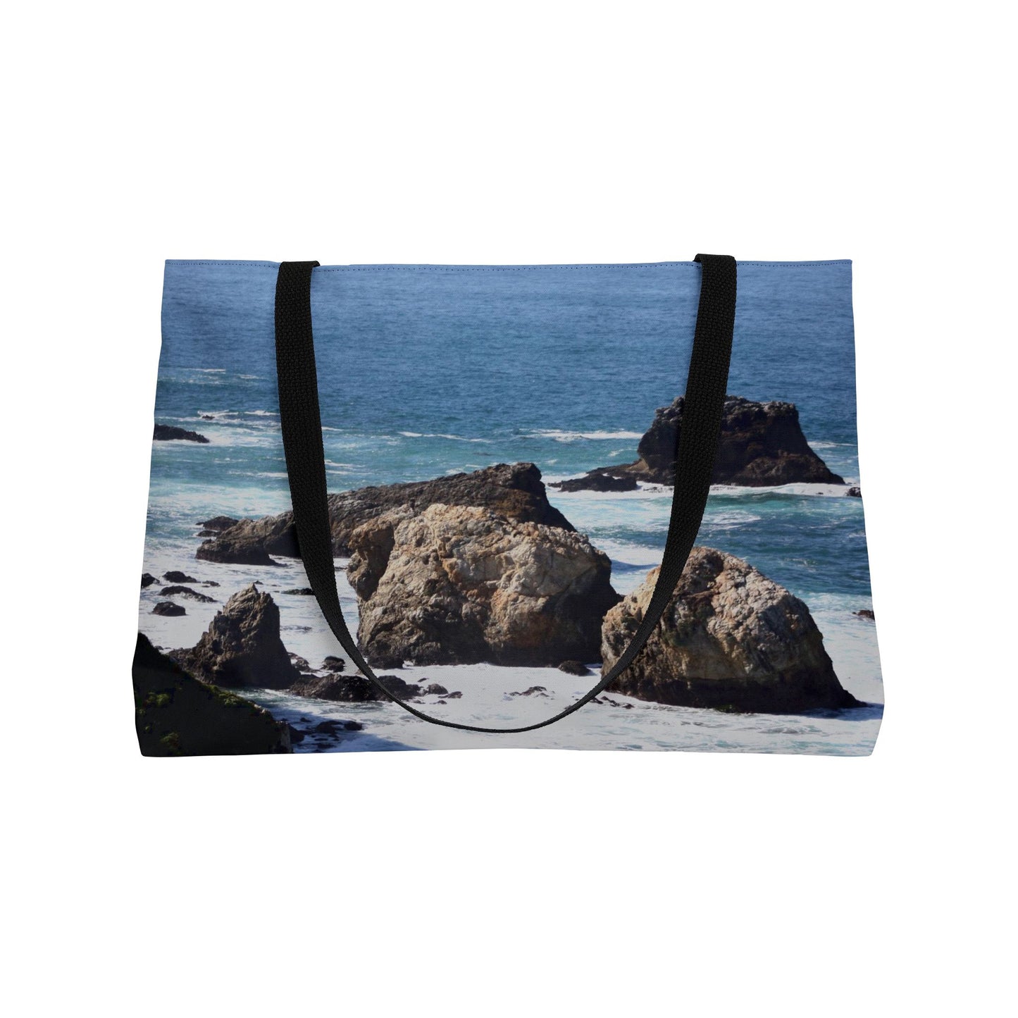 Coastal Rocks Weekender Tote Bag — Ocean Beach Travel Bag