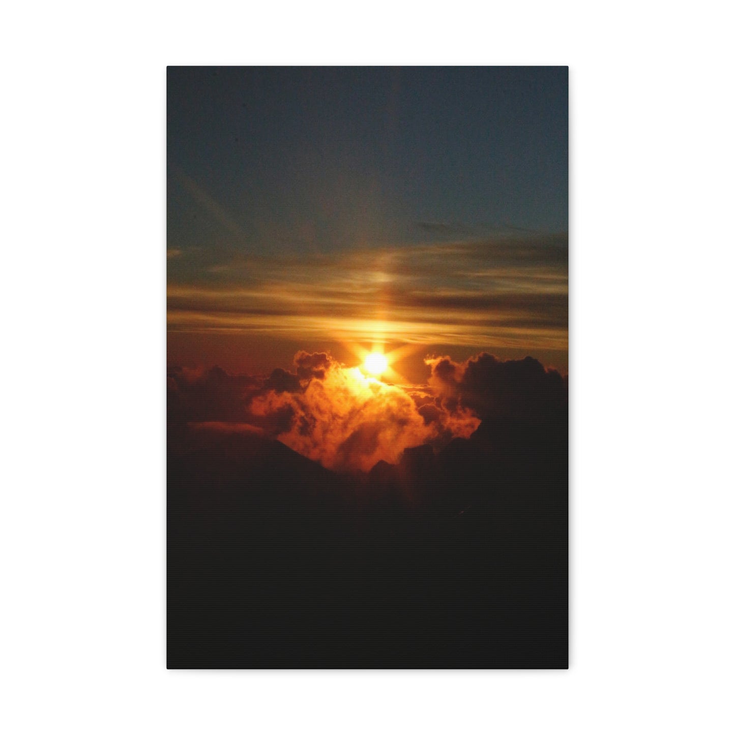 Sunrise on to of a volcano in Maui, Hawaii Canvas Gallery Wraps