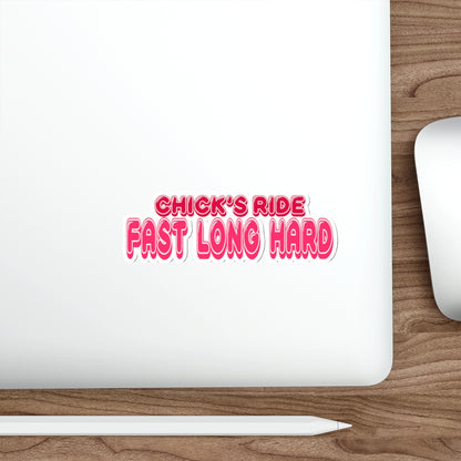 Chicks Ride Die-Cut Stickers