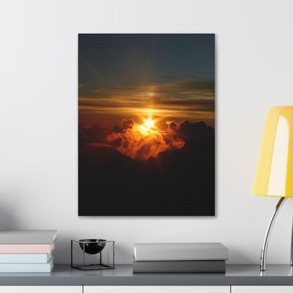 Sunrise on to of a volcano in Maui, Hawaii Canvas Gallery Wraps