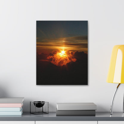 Sunrise on to of a volcano in Maui, Hawaii Canvas Gallery Wraps