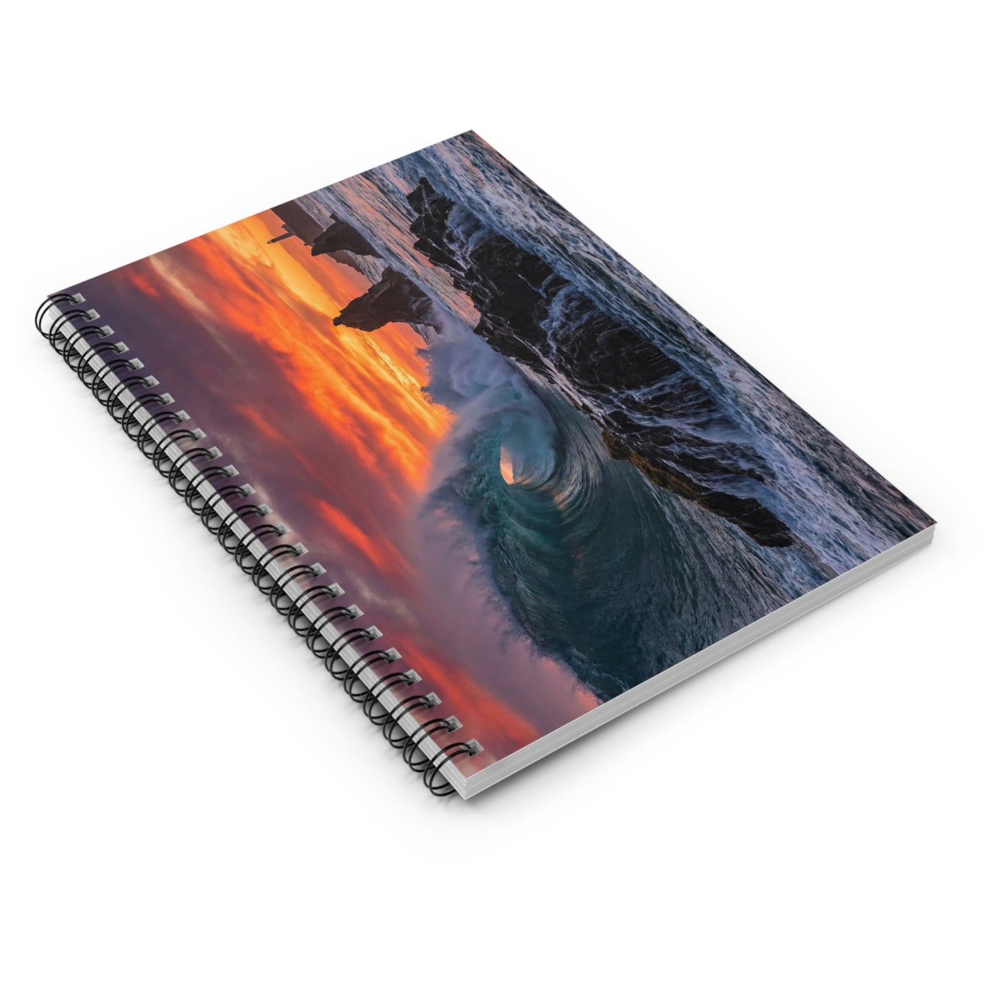 Ocean Sun Set Spiral Notebook - Ruled Line