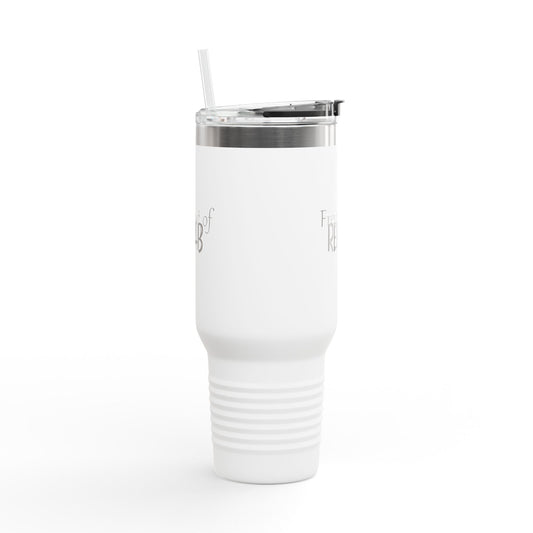 40oz Insulated Travel Mug — “Fresh Out of Rehab” Funny Recovery Tumbler