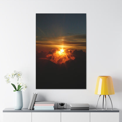 Sunrise on to of a volcano in Maui, Hawaii Canvas Gallery Wraps