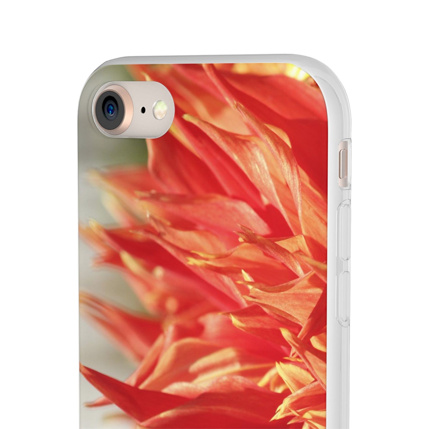 Red Dahlia Floral Phone Case — Slim Flexible Protective Cover