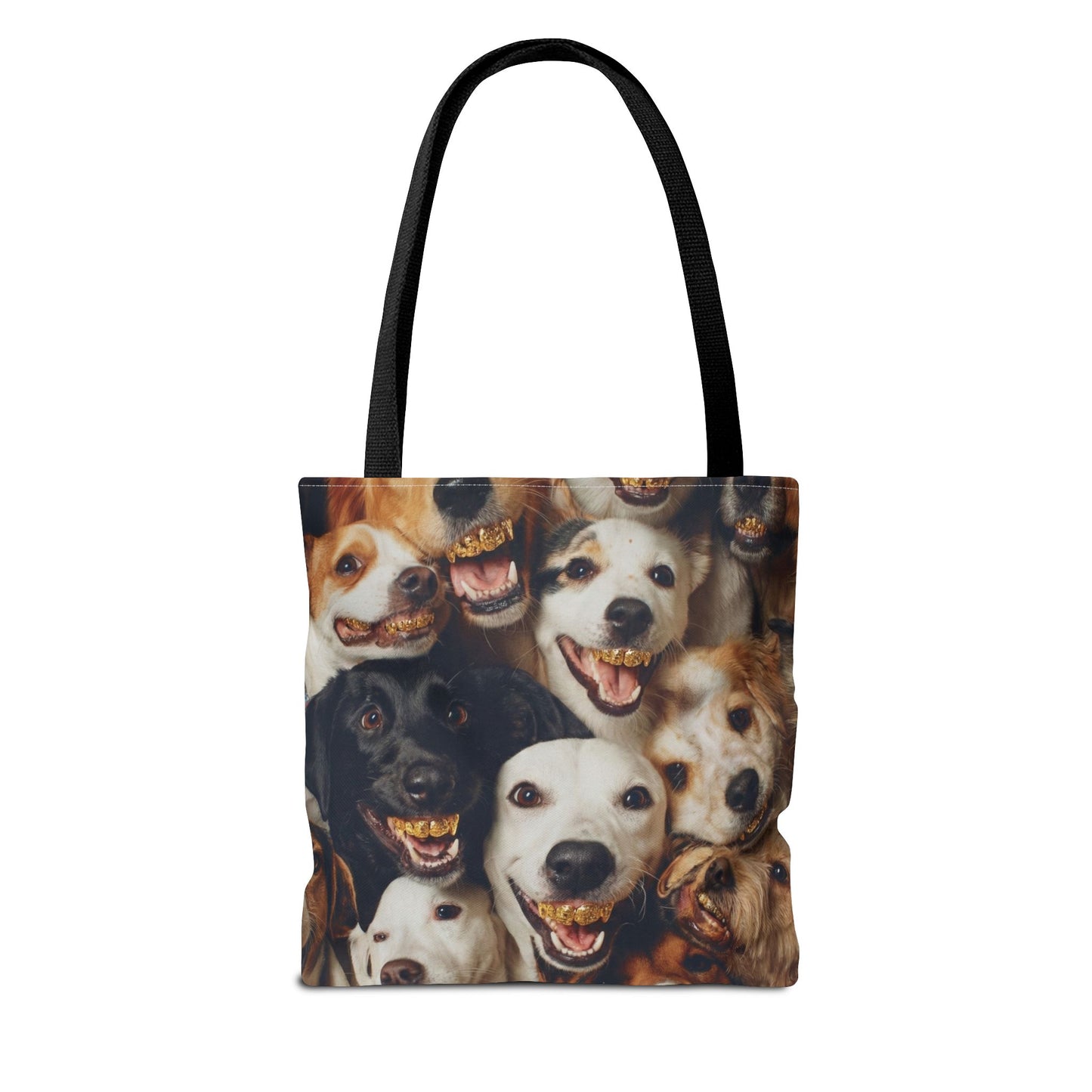 Happy Pack Dog Faces Tote Bag –