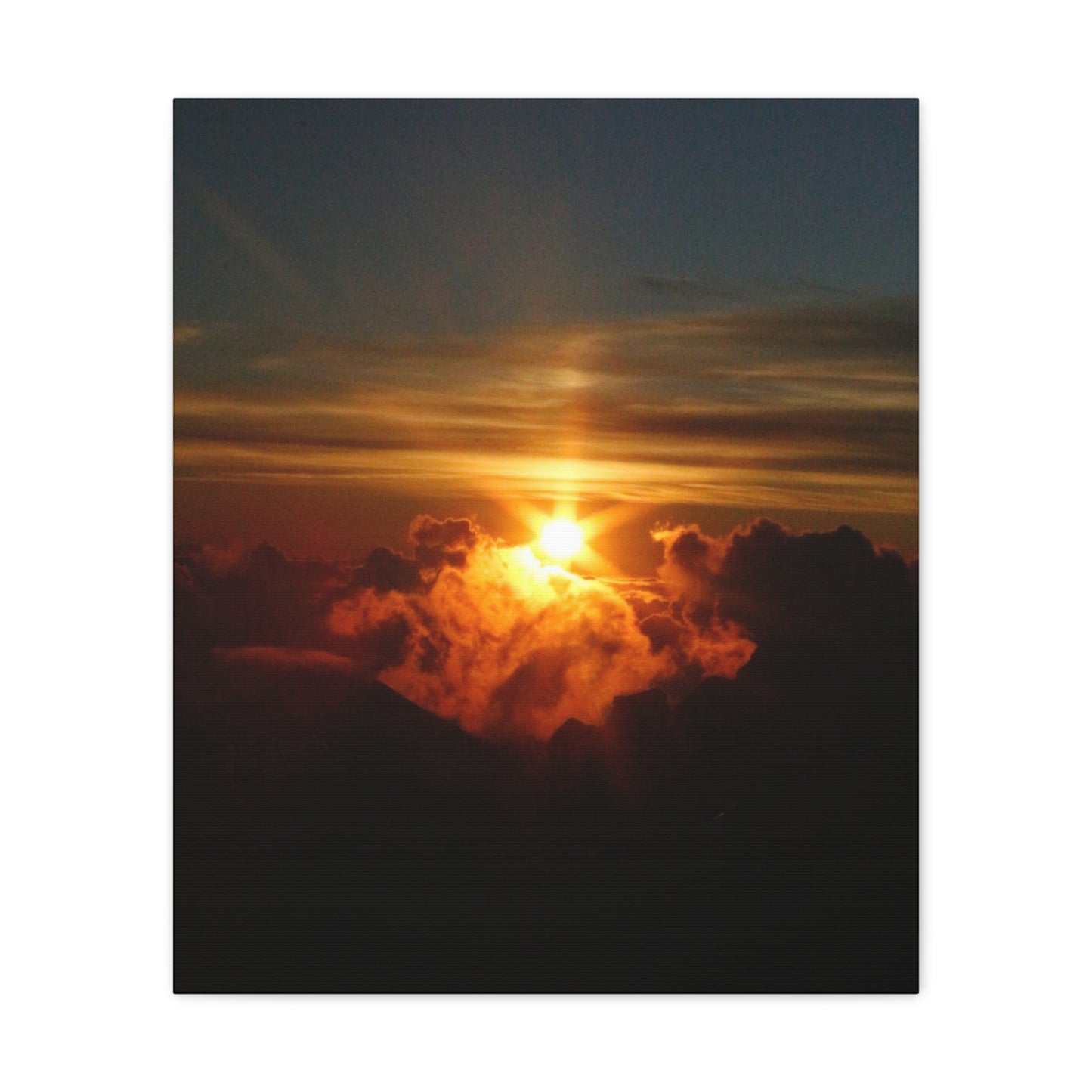 Sunrise on to of a volcano in Maui, Hawaii Canvas Gallery Wraps