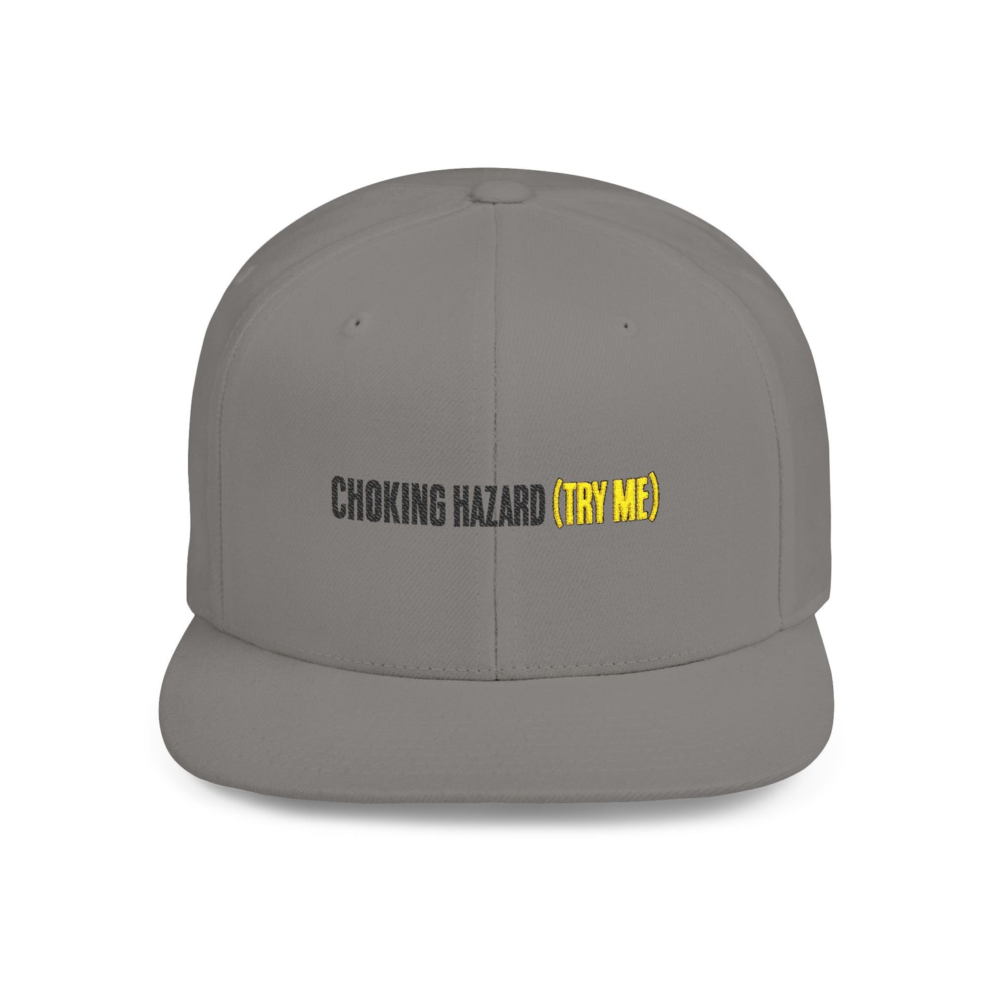 Choking Hazard Snapback Cap, Trendy Hat for Casual Wear, Gift, Flat Bill Hat,