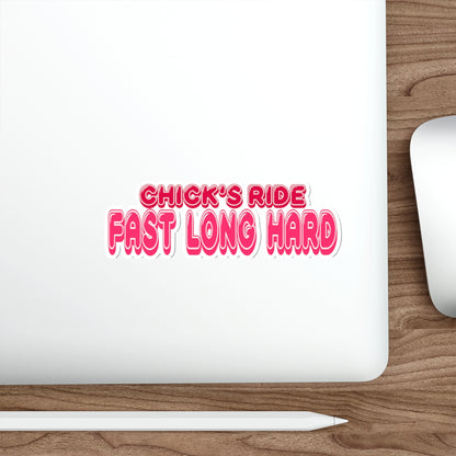 Chicks Ride Die-Cut Stickers