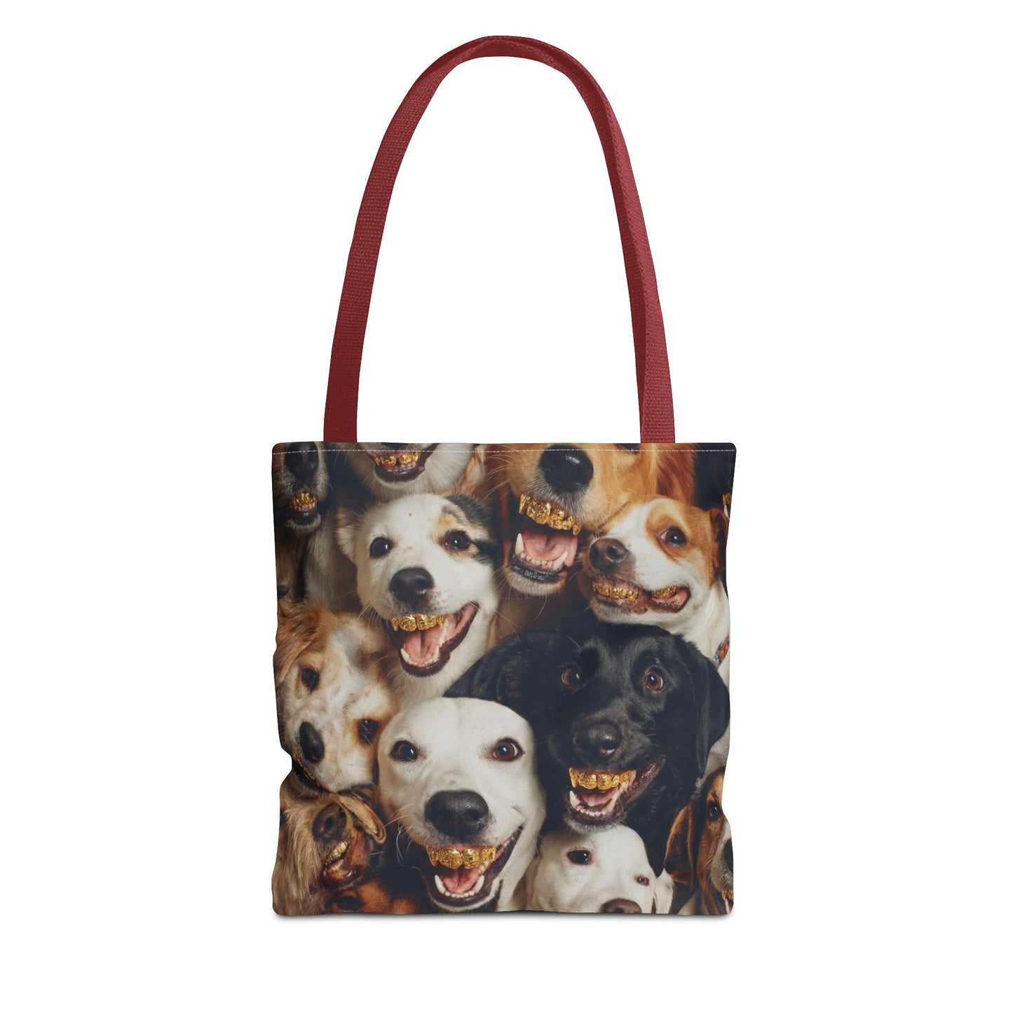 Happy Pack Dog Faces Tote Bag –