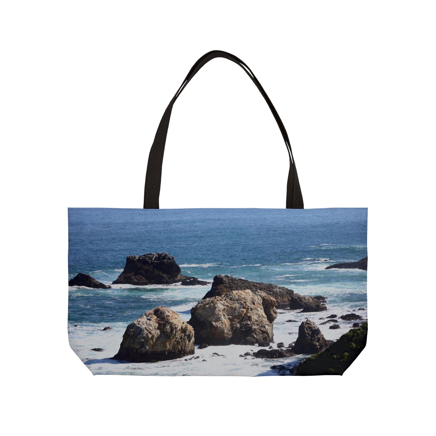 Coastal Rocks Weekender Tote Bag — Ocean Beach Travel Bag