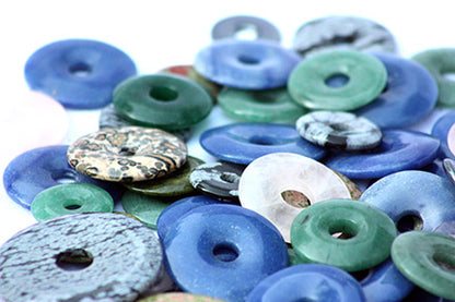 Natural Stone Pendants and Donut Hole Rings Blind Bags