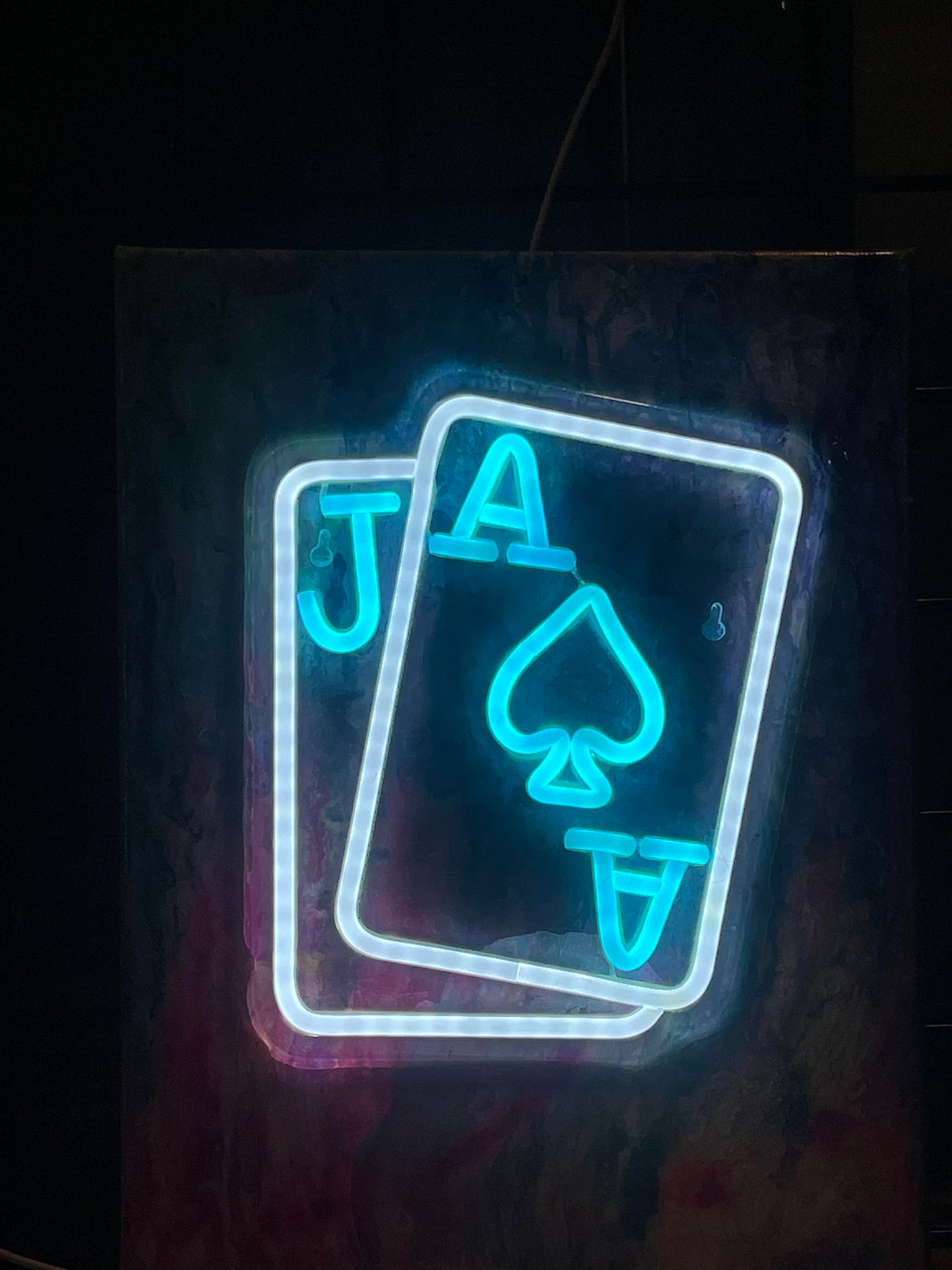 Resin LED Light Painting on Canvas